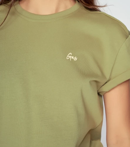 Cleo Camiseta Relaxed Fit Femenina Con Guardapolvo En MangaVD
