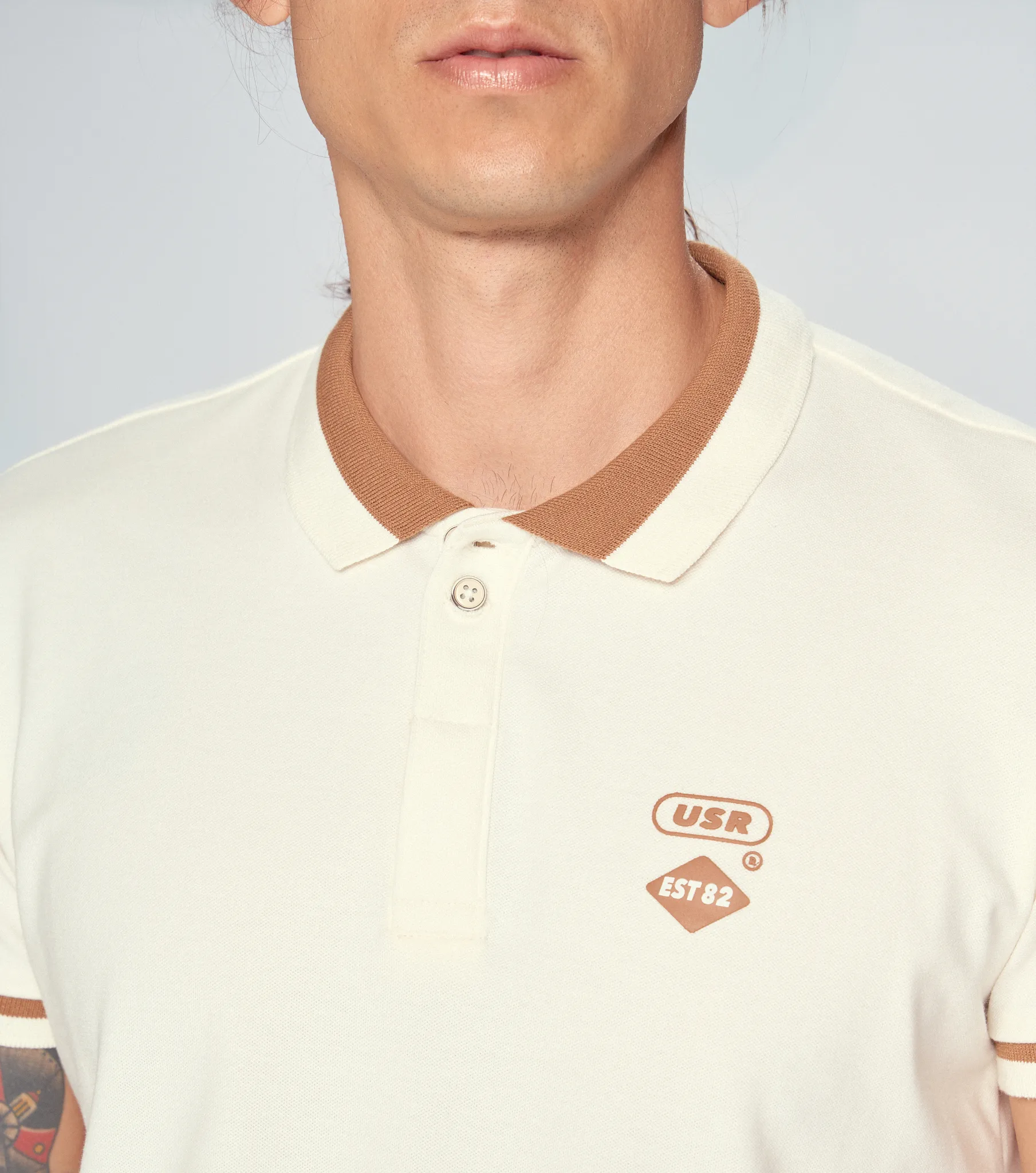 Comfort Brey Polo Unicolor Y Cuello Tejido Unser 835109 AR