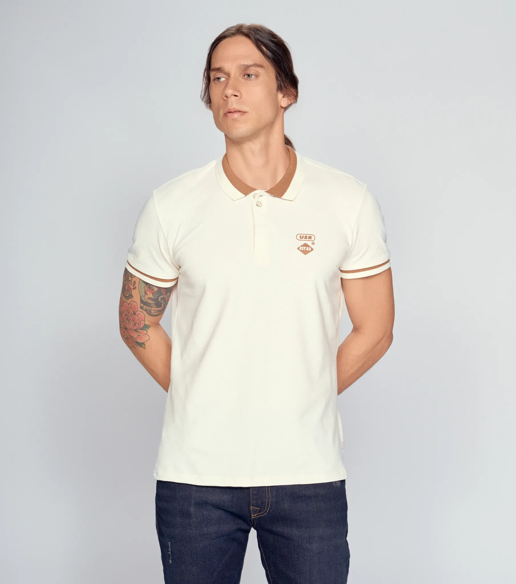 Comfort Brey Polo Unicolor Y Cuello Tejido Unser 835109 AR
