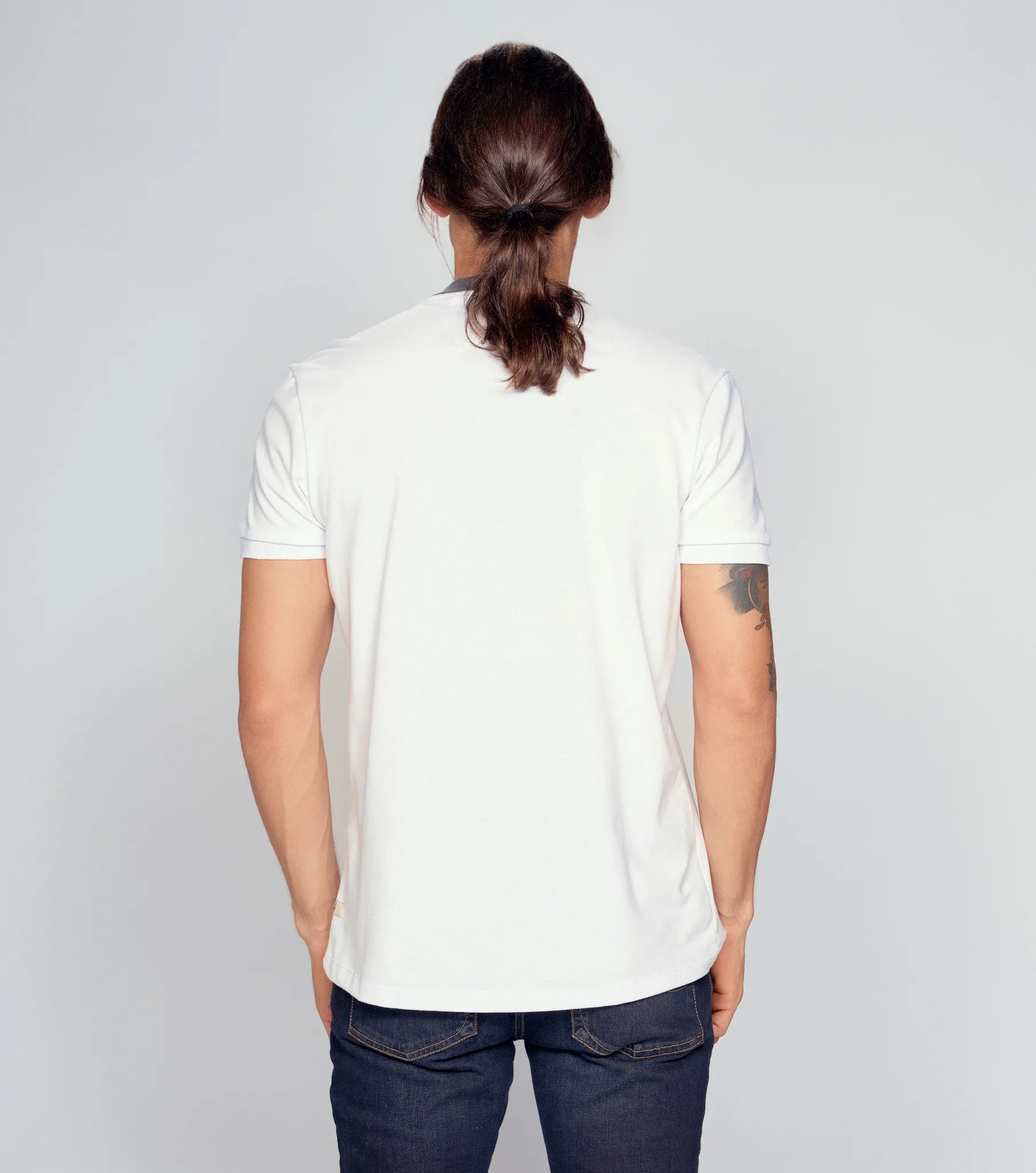 Comfort John Polo Unicolor Y Cuello Tejido Unser 835110 BL