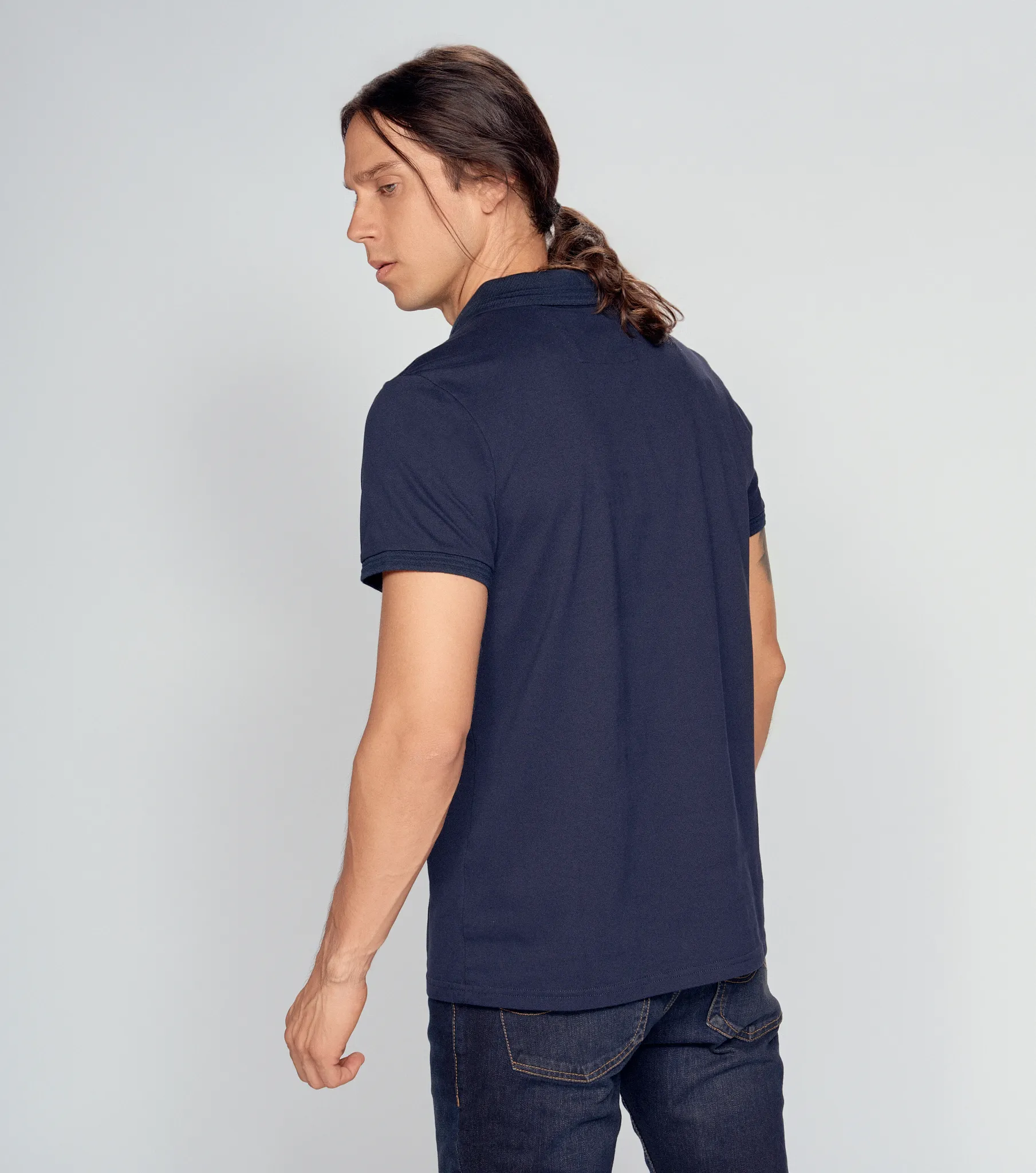 Cristian Comfort Polo Unicolor Con Cuello Unser 832982 AZ