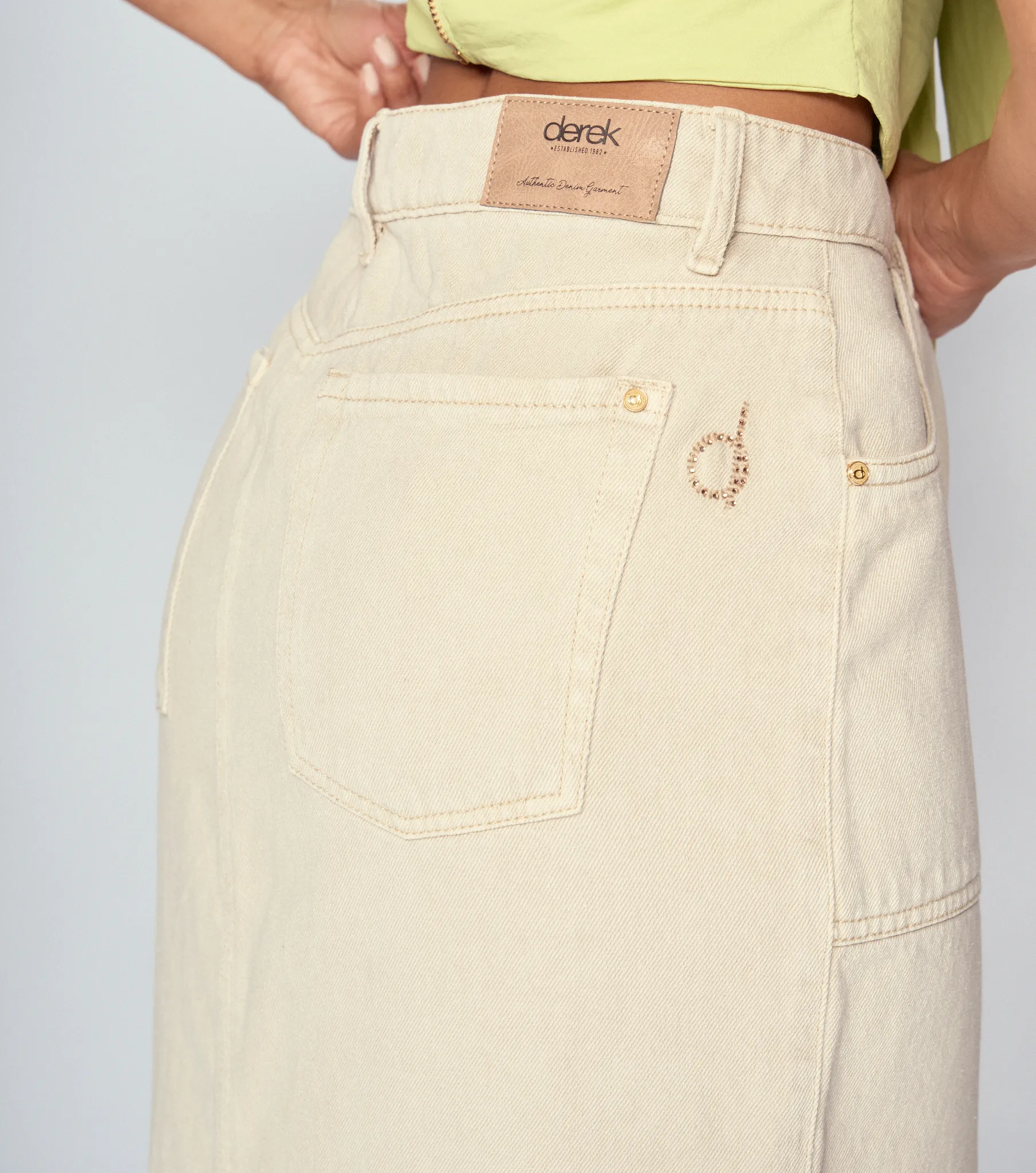 Falda Larga En Indigo Con Abertura En Centro Natalia Derek 835000 AR