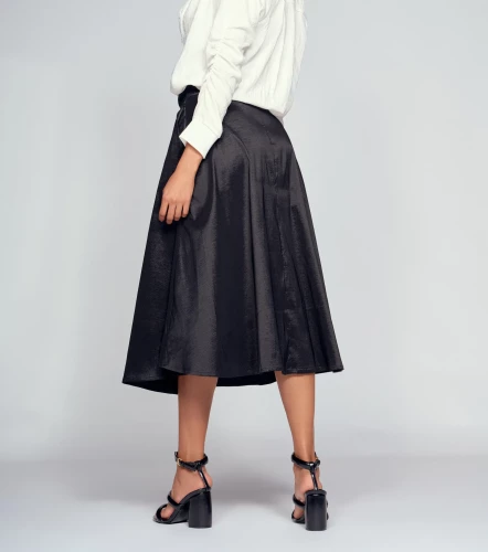 Falda Midi Unicolor Para Mujer DerekNG