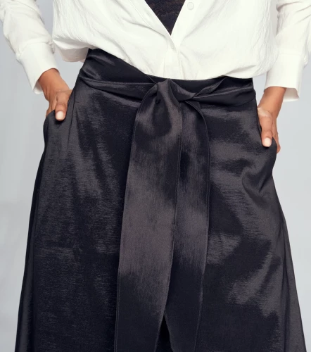 Falda Midi Unicolor Para Mujer DerekNG