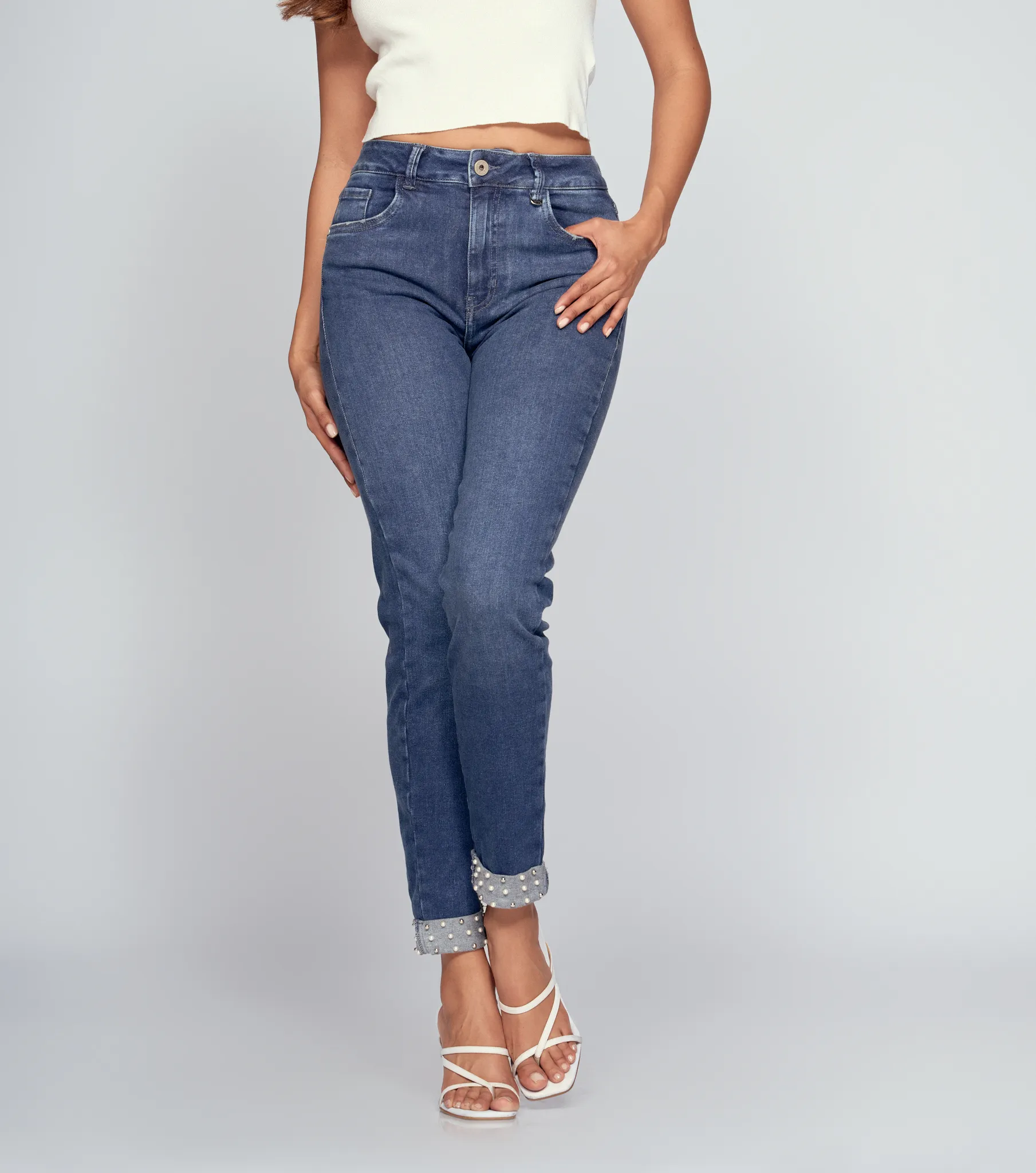 Jean Bota Skinny Con Perlas Barcelona Taliana Derek 832410 AZ