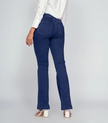 Jean Para Mujer Bota Flare Con Proceso Barcelona Alaia DerekAZ