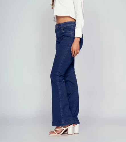 Jean Para Mujer Bota Flare Con Proceso Barcelona Alaia DerekAZ