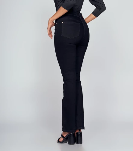 Jean Para Mujer Bota Flare Unicolor Praga Thaliana DerekNG