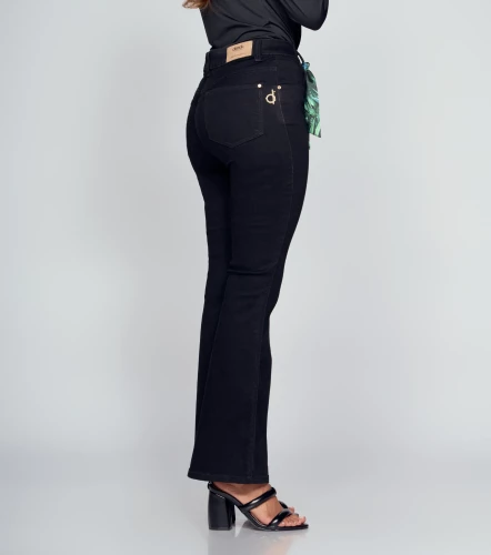 Jean Para Mujer Bota Flare Unicolor Praga Thaliana DerekNG