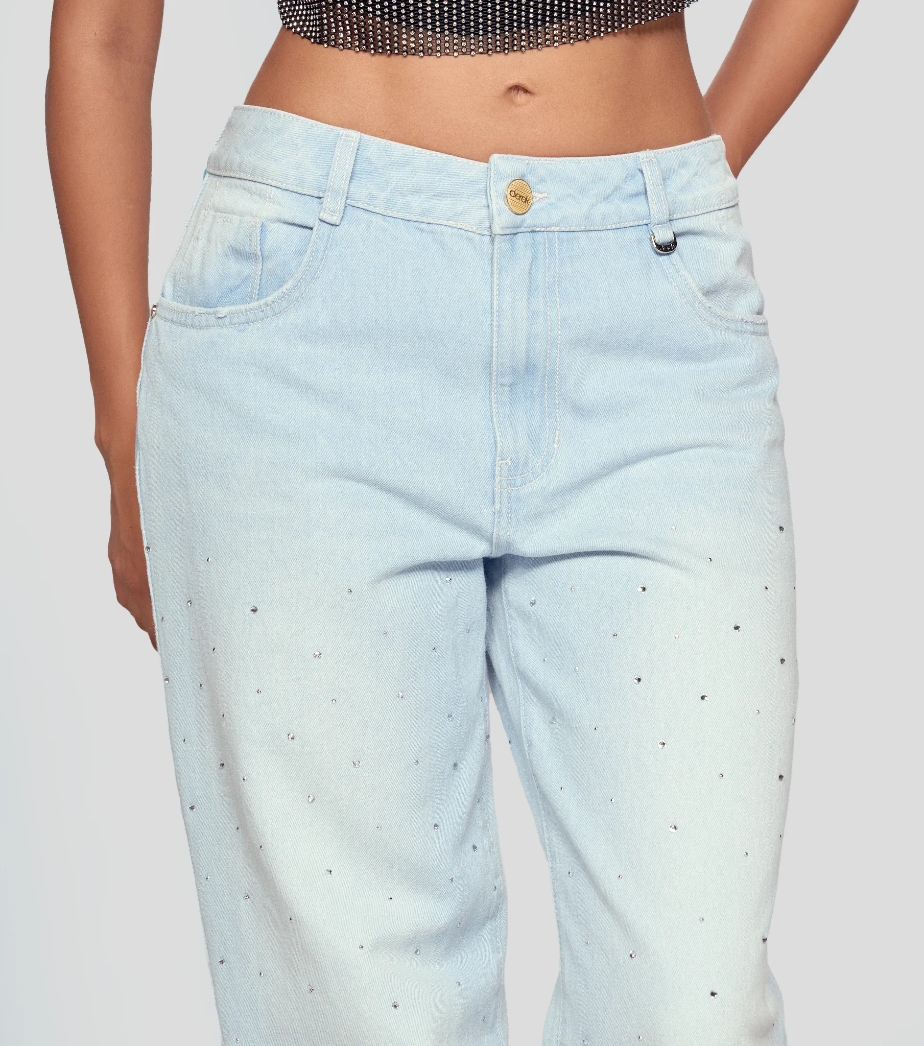 Jean Para Mujer Bota Recta Con Brillos Praga Marian Derek 832385 AZ