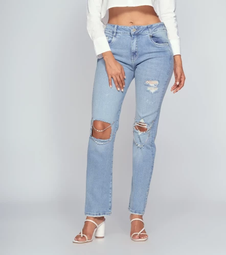 Jean Para Mujer Con Proceso Rotos Barcelona Sabrina DerekAZ