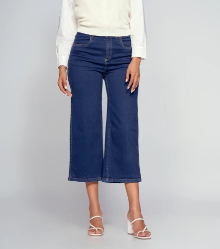 Jean Para Mujer Culotte Con Proceso Praga Charlotte DerekAZ