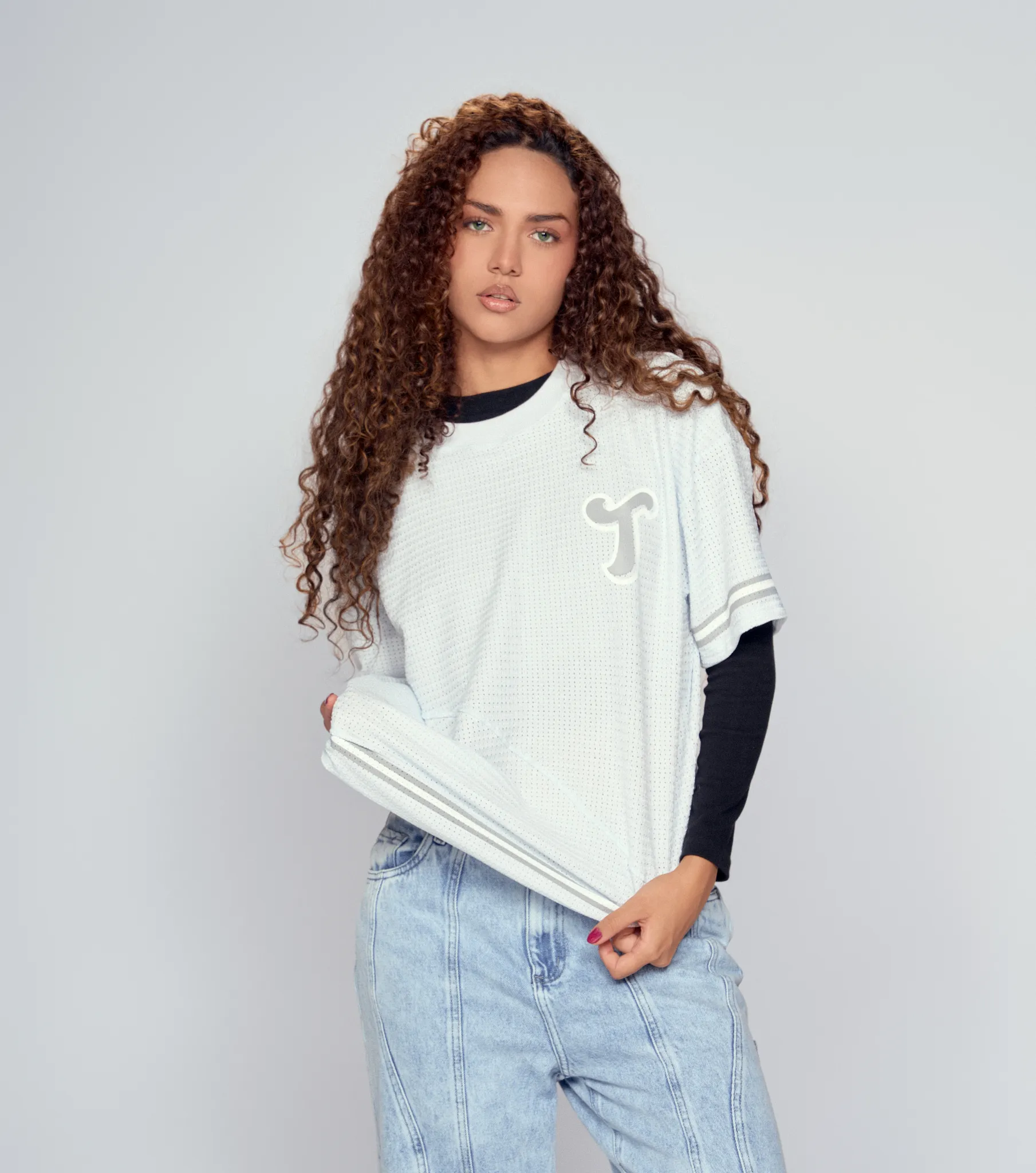 Kai T Shirt Oversize Texturizada Estampada TyperAC