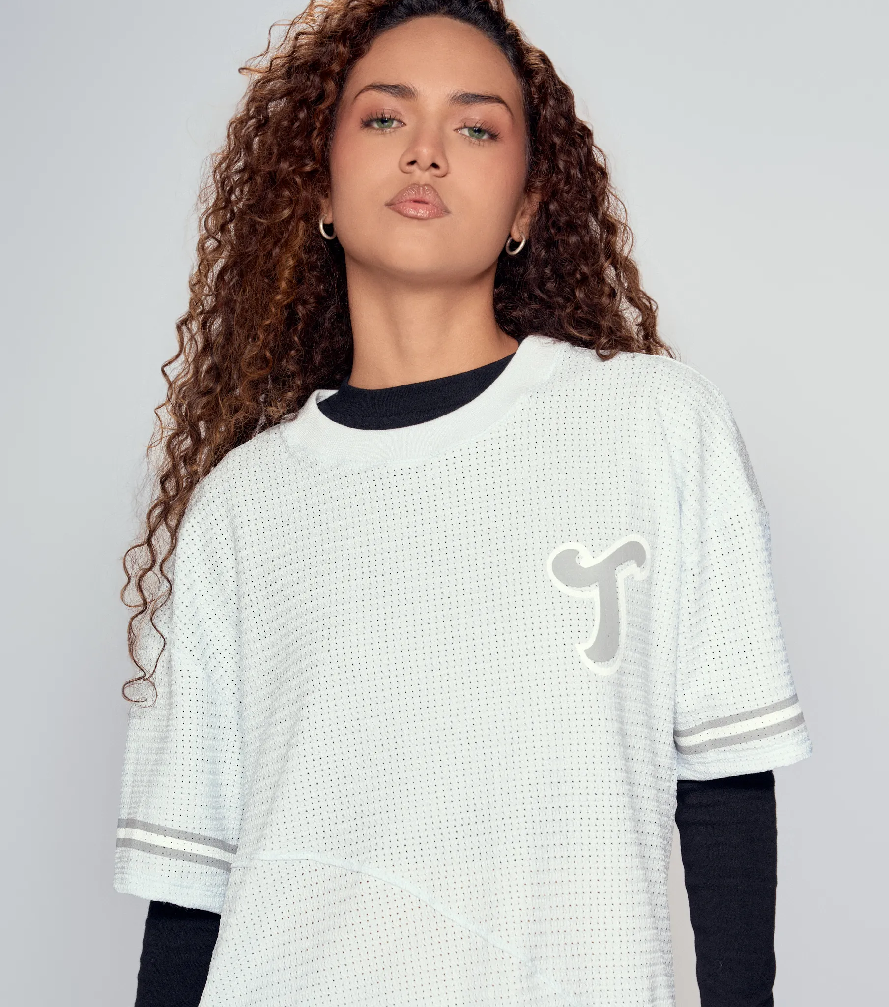 Kai T Shirt Oversize Texturizada Estampada Typer 834290 