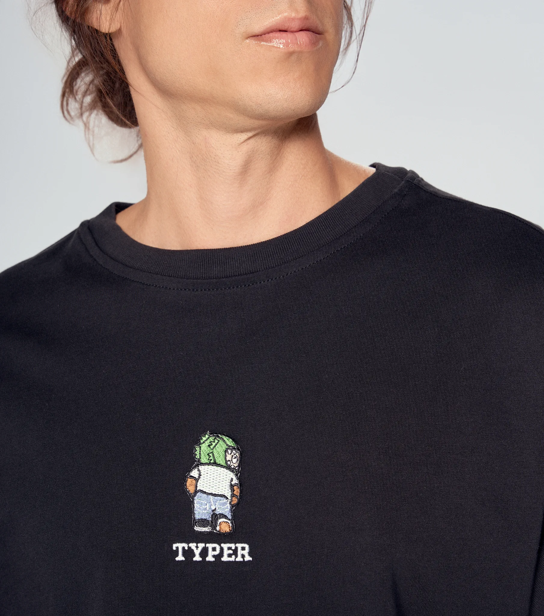 Kort T Shirt Extraover Bordada Typer 834509 NG