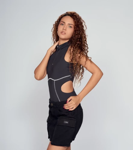 Lili Body Cuello Alto Con Cremallera Slimfit TyperNG