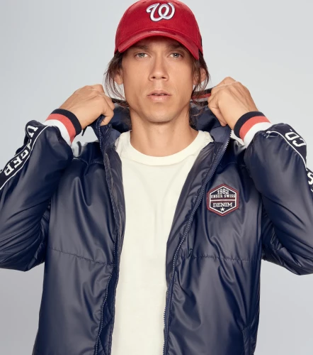 Lucio Chaqueta Con Estampado Y Tejido En Capota UnserAZ