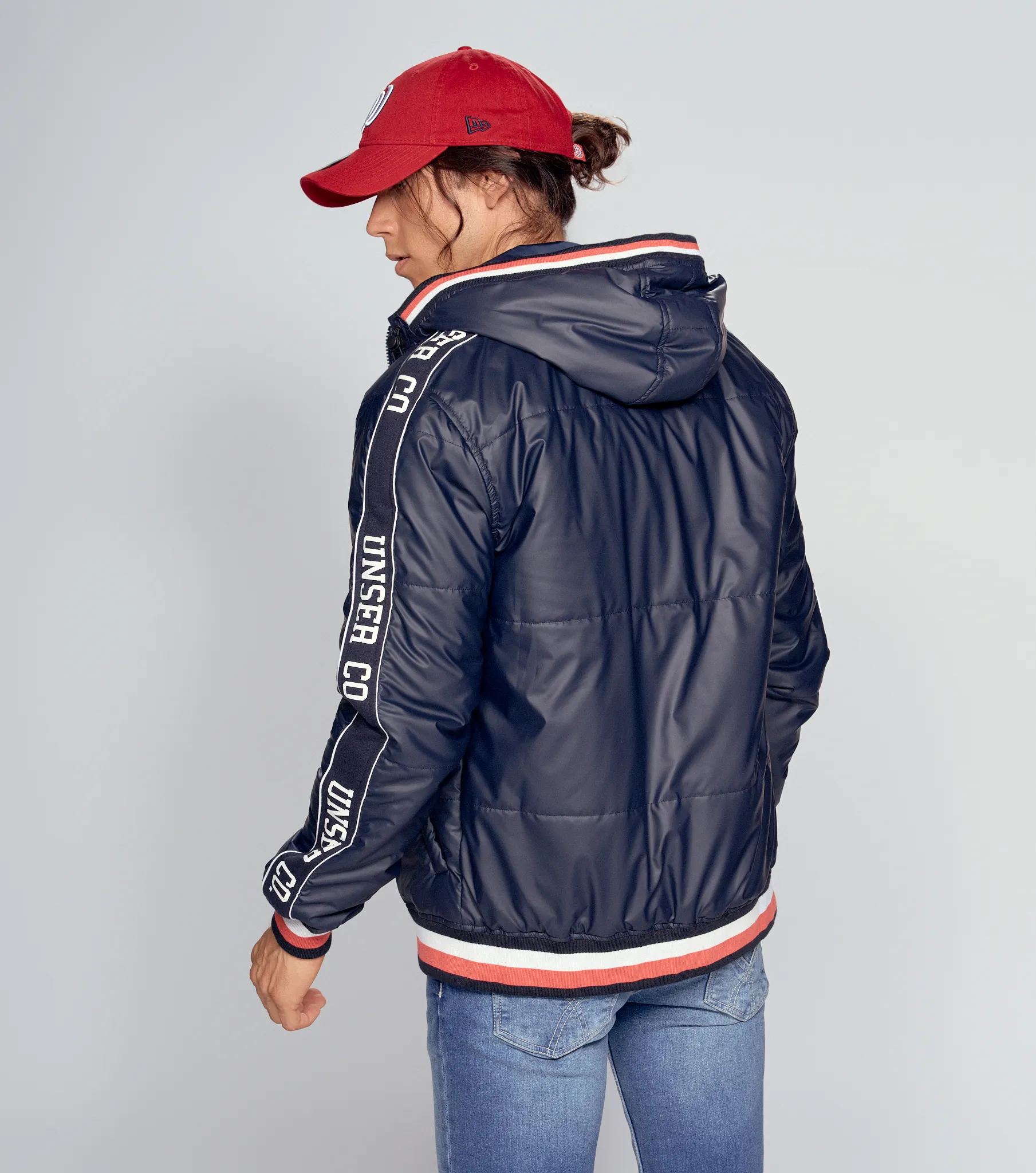 Lucio Chaqueta Con Estampado Y Tejido En Capota Unser 833163 AZ