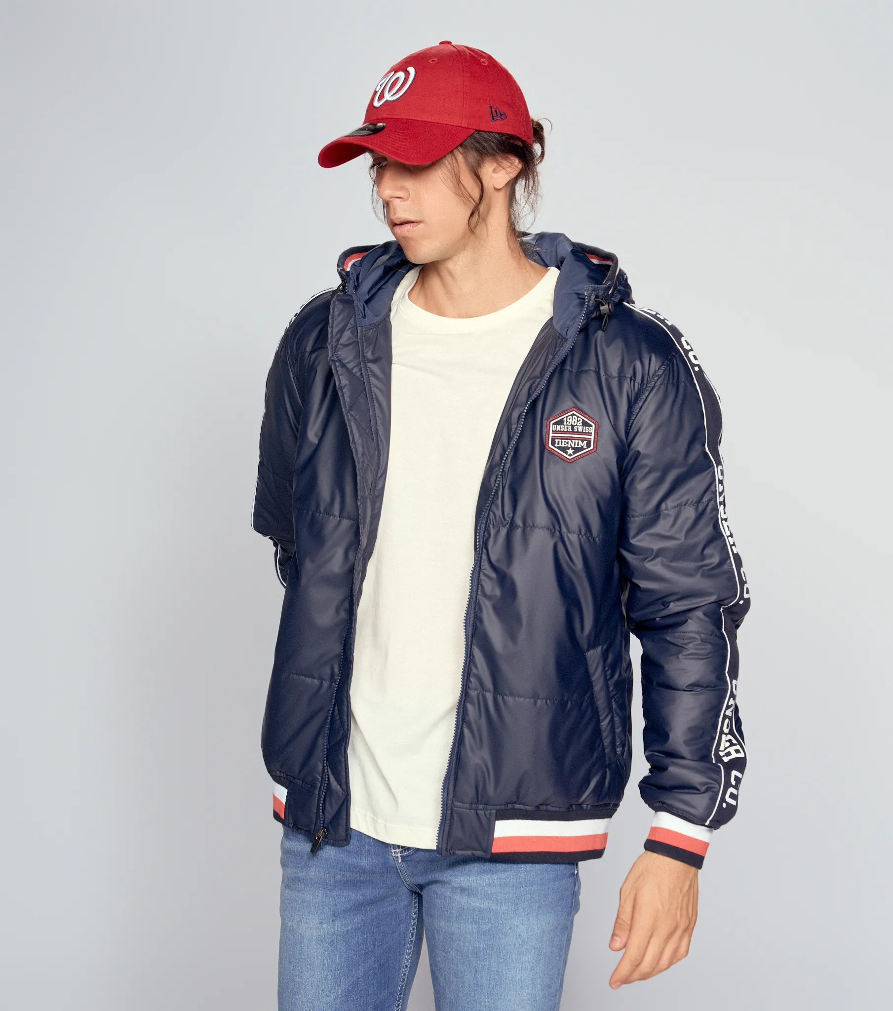 Lucio Chaqueta Con Estampado Y Tejido En Capota Unser 833163 AZ