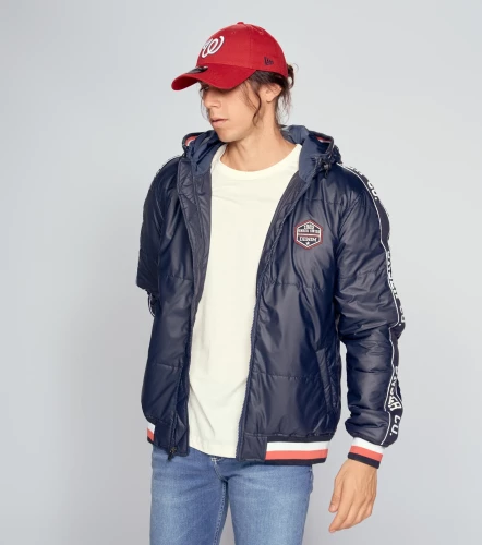 Lucio Chaqueta Con Estampado Y Tejido En Capota UnserAZ