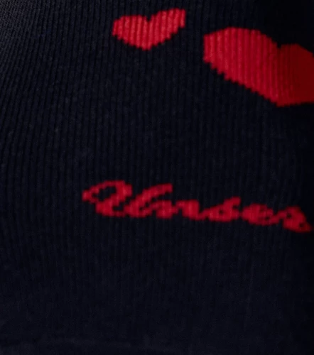 Luz Medias Bipack Talonera Con Corazones Rojos UnserCU