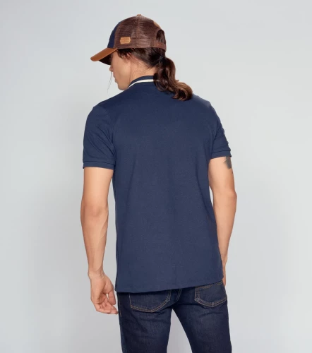Polo Para Hombre Unicolor Molderia Comfort Manga Corta UnserAZ