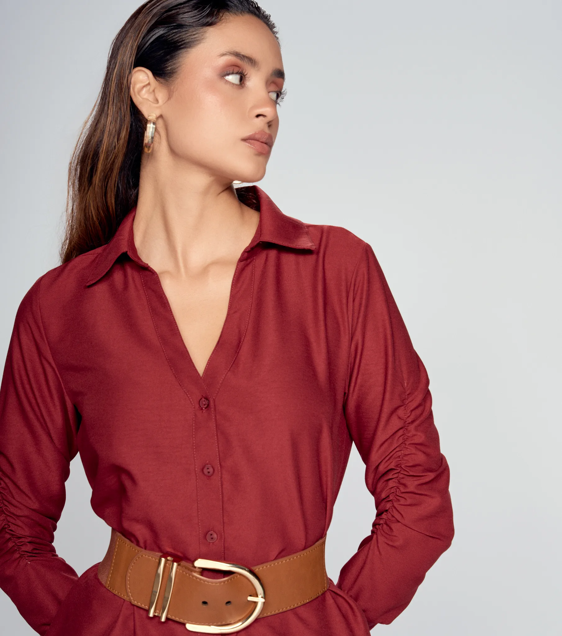 Vestido Para Mujer Camisero Unicolor Paris Derek 831625 BL