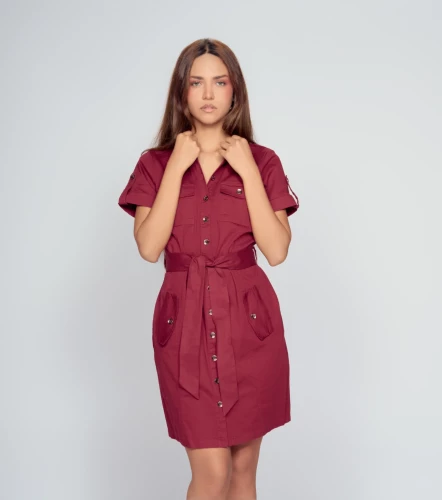 Vestido Para Mujer Valeria Cargo Unicolor DerekVT