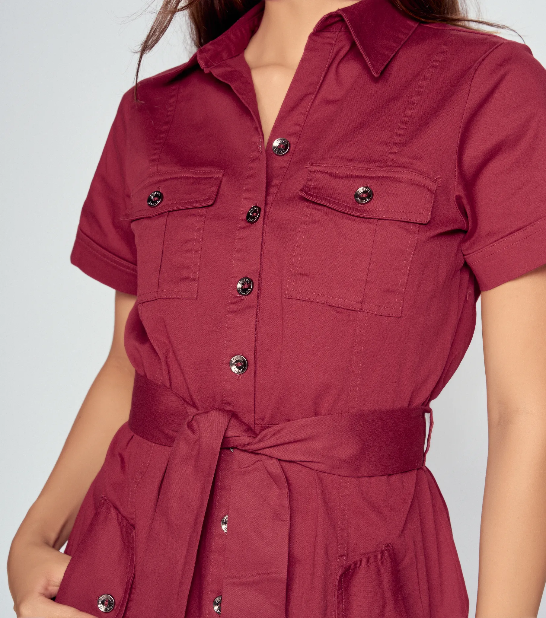 Vestido Para Mujer Valeria Cargo Unicolor Derek 832990 VT