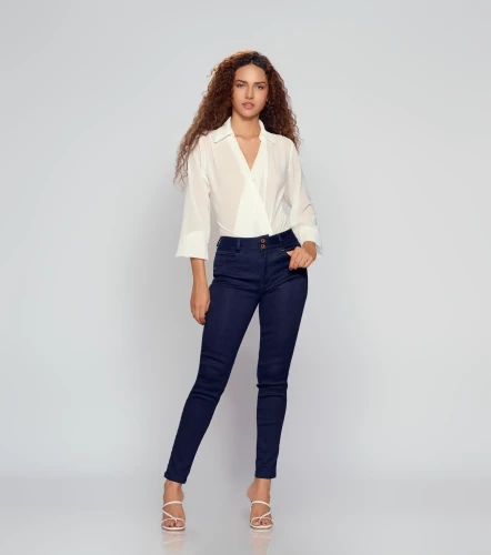 Jean Para Mujer Con Realce 3d Bota Skinny DerekAZ