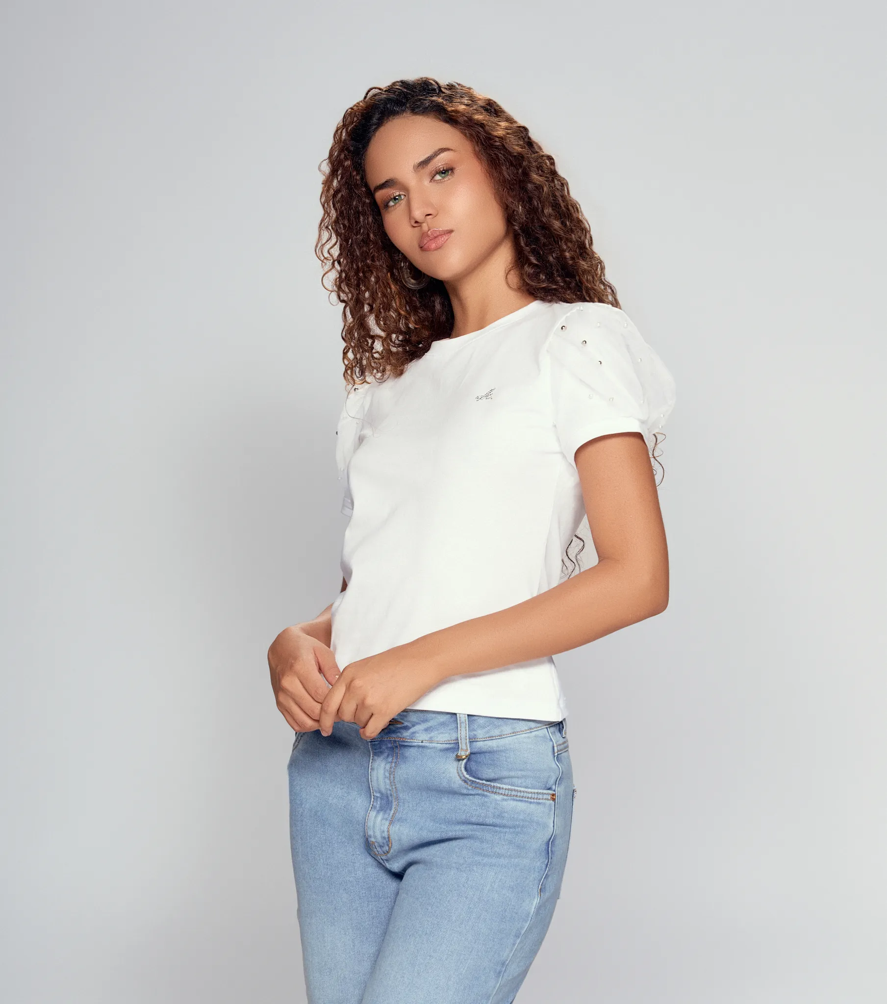 Camisa Para Mujer Manga Corta Derek 833368 BL