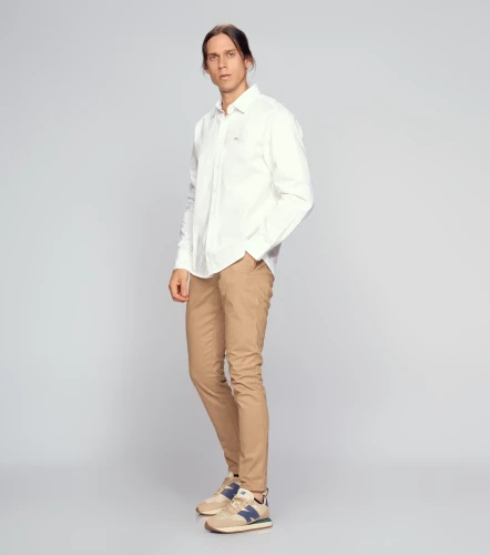 Camisa Para Hombre Molderia Comfort Unicolor Manga Larga UnserBL