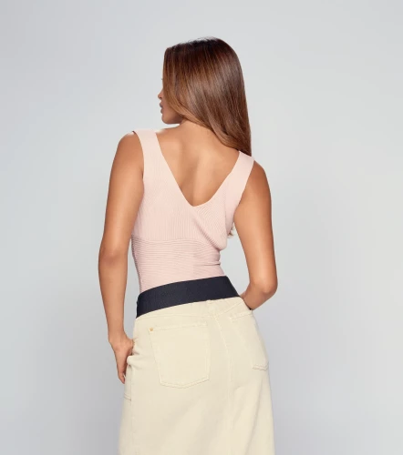 Blusa Escote V Unicolor DerekRS