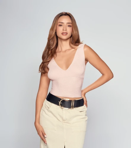 Blusa Escote V Unicolor DerekRS