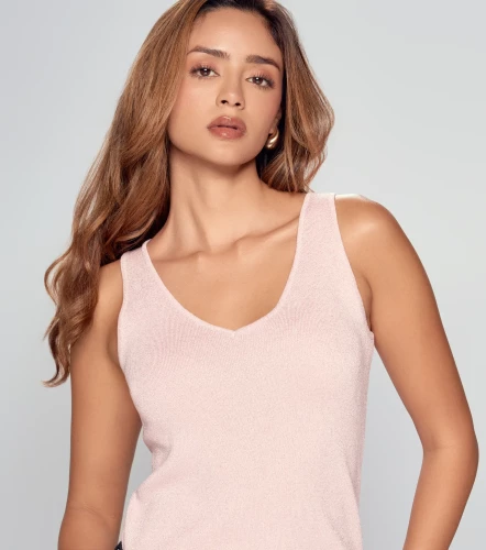 Blusa Escote En V Unicolor DerekRS