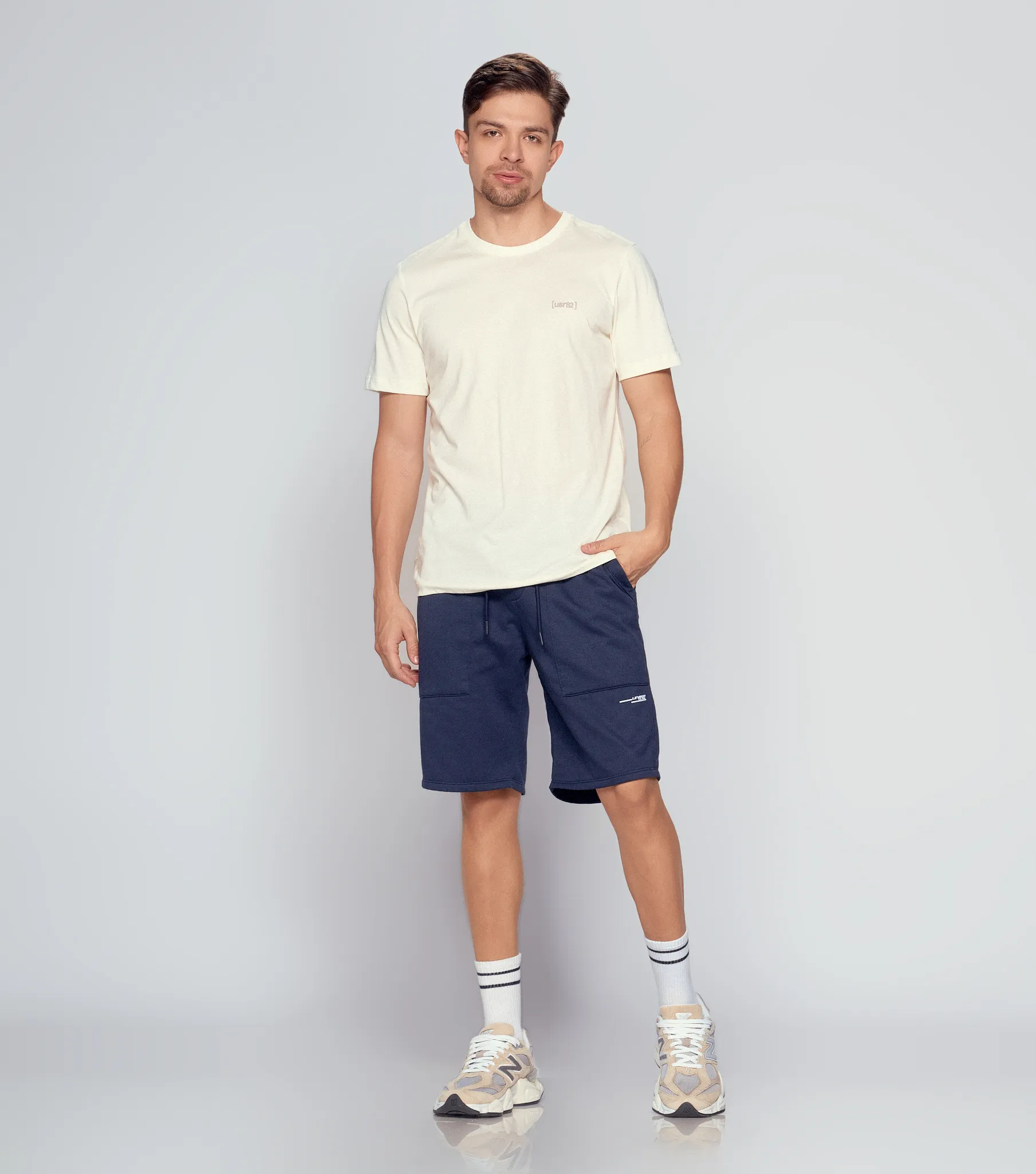 Bermuda Para Hombre Unicolor En Punto Unser 833828 AZ
