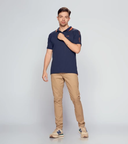 Polo Para Hombre Molderia Slim Con Estampado UnserAZ