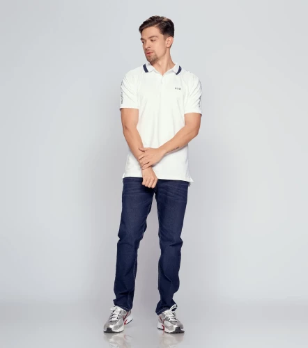 Polo Para Hombre Molderia Slim Con Estampado UnserBL