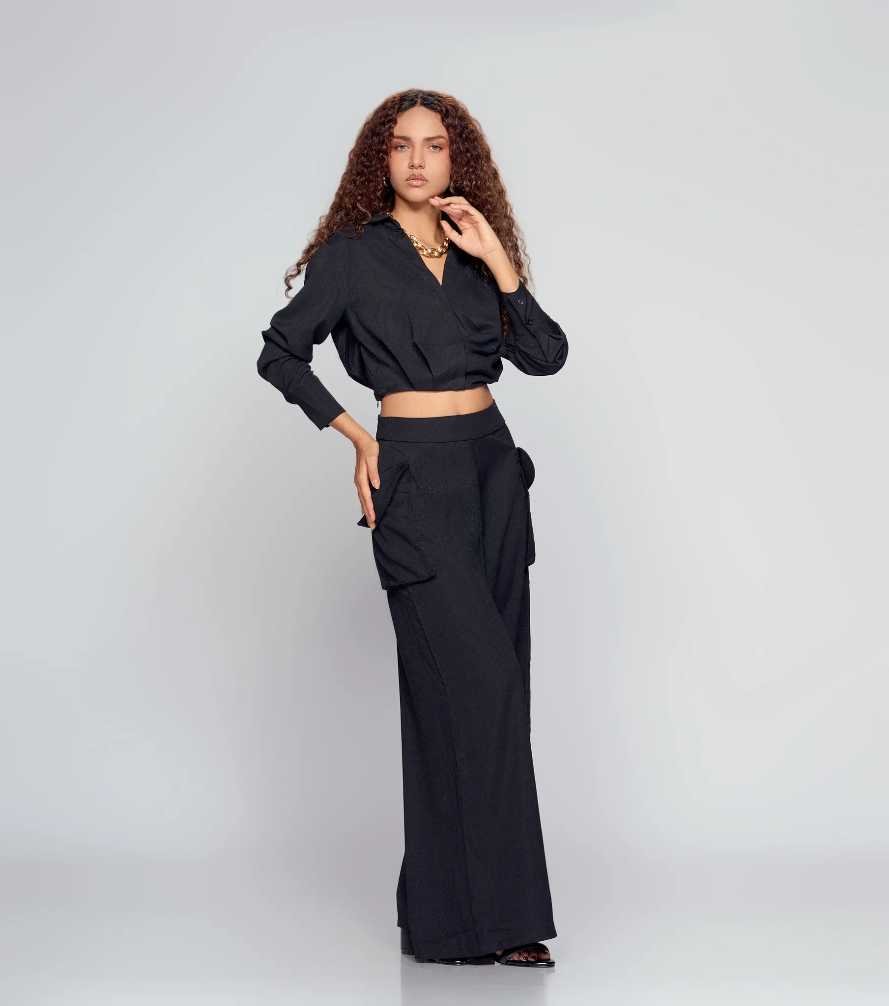 Conjunto Blusa Manga Larga Y Pantalon Unicolor Derek 833958 NG