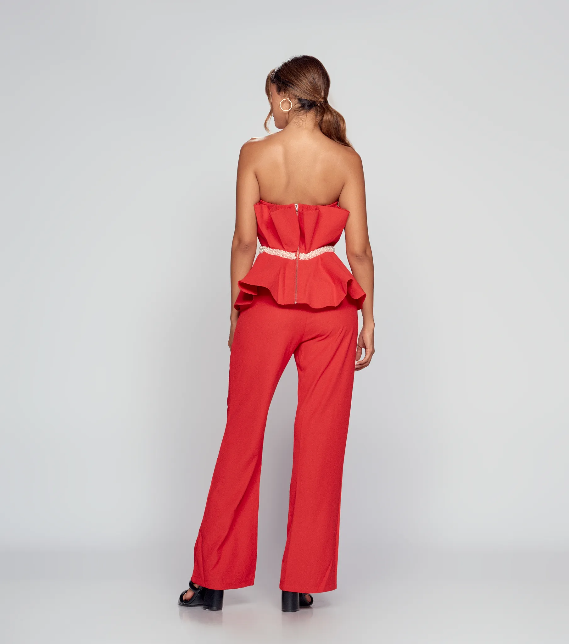 Conjunto Blusa Strapple Y Pantalon Unicolor Derek 833959 RJ