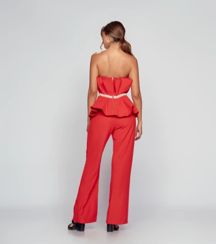 Conjunto Blusa Strapple Y Pantalon Unicolor DerekRJ