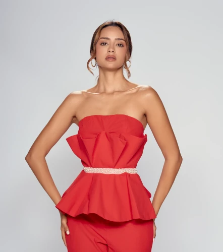 Conjunto Blusa Strapple Y Pantalon Unicolor DerekRJ