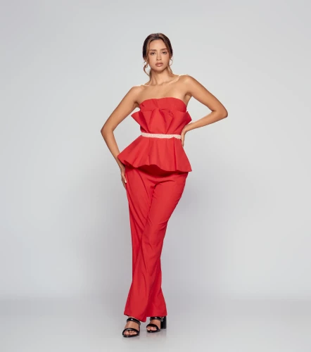 Conjunto Blusa Strapple Y Pantalon Unicolor DerekRJ