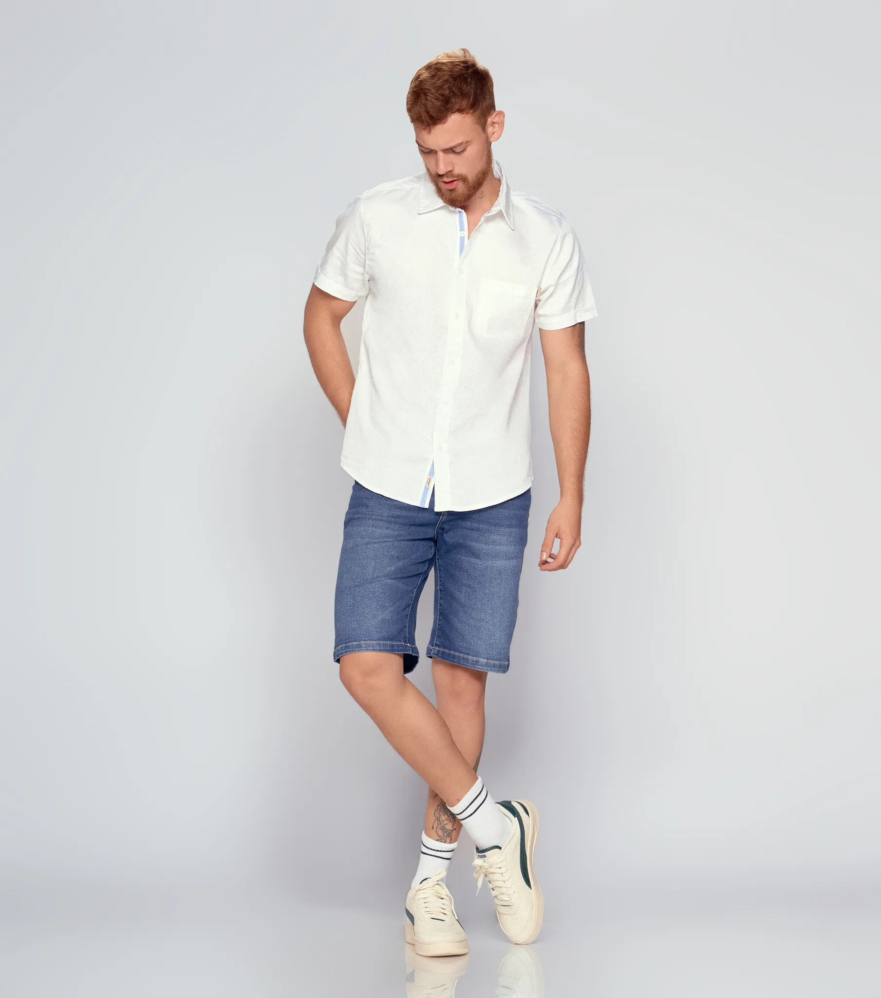 Bermuda Para Hombre En Indigo Con Proceso Medio Unser 834220 AZ