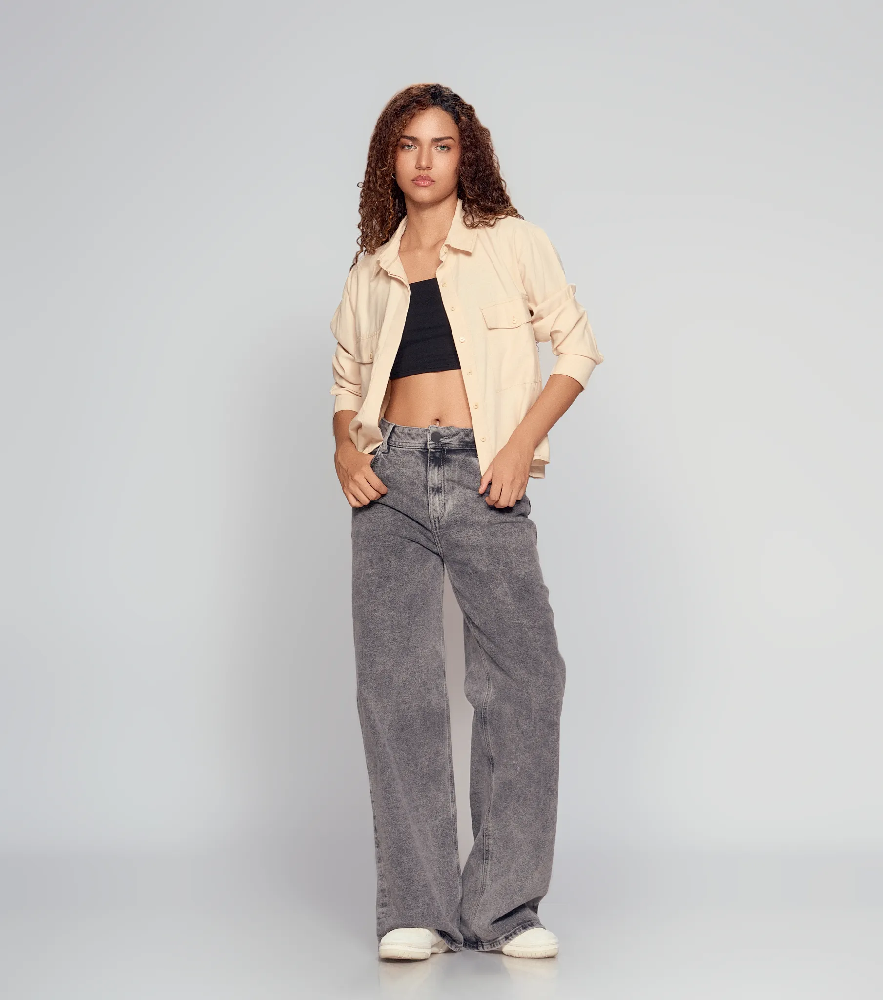 Adela Camisa Manga Larga Corta Con Bolsillos Unser 834539 AR