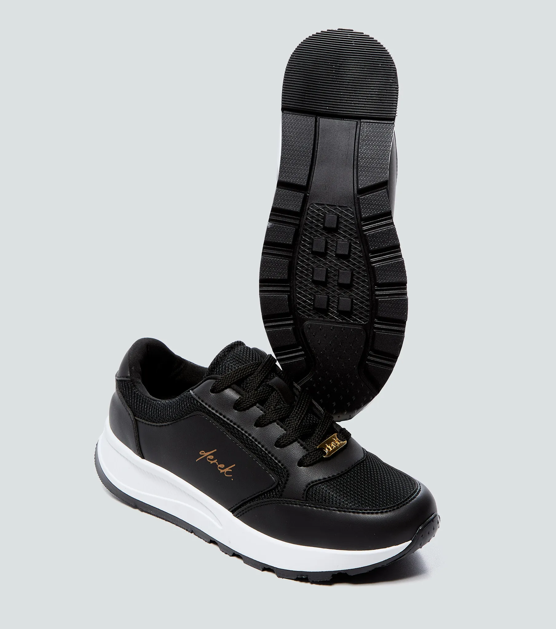 Tenis Para Mujer Unicolor Con Suela Alta Derek 834947 NG