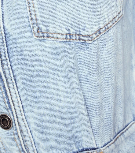 Alice Vestido En Indigo Manga Larga Con Proceso Y Bolsillos UnserAZ