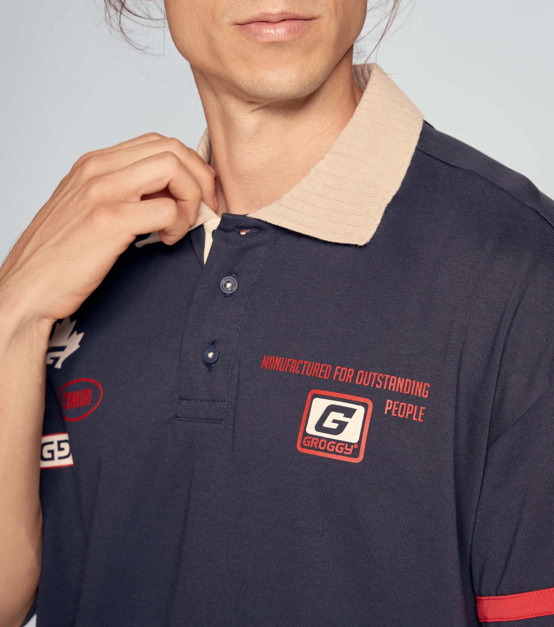 Ansel Polo Oversized Masculina Groggy 834660 AO