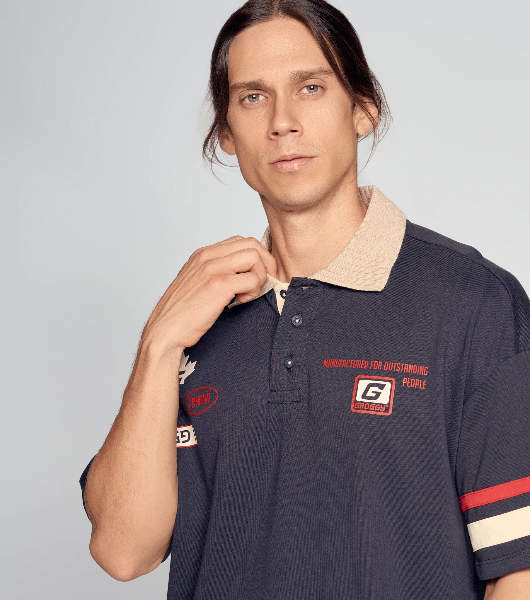 Ansel Polo Oversized Masculina Groggy 834660 AO