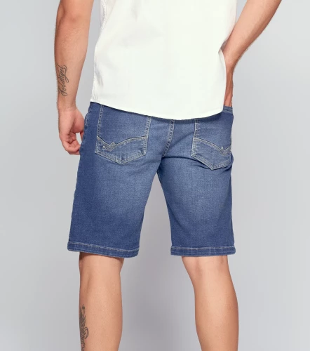 Bermuda Para Hombre En Indigo Con Proceso Medio UnserAZ